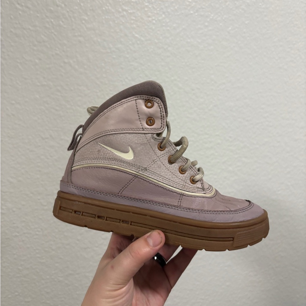 Nike Mauve/Pink High-Top Sneaker with Gum Sole